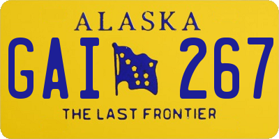 AK license plate GAI267