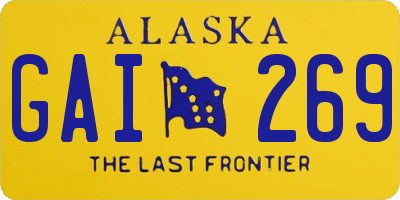 AK license plate GAI269