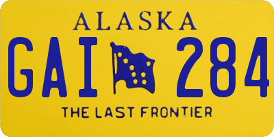 AK license plate GAI284