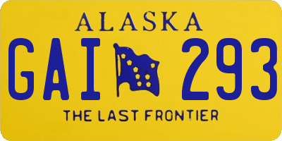 AK license plate GAI293