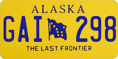 AK license plate GAI298