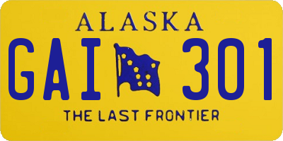 AK license plate GAI301