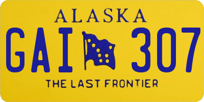 AK license plate GAI307