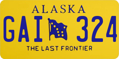 AK license plate GAI324