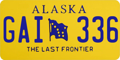 AK license plate GAI336