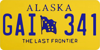 AK license plate GAI341