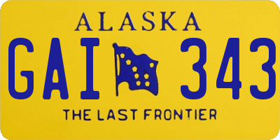 AK license plate GAI343