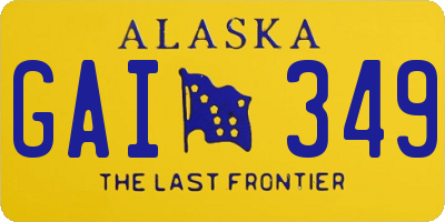 AK license plate GAI349
