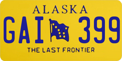 AK license plate GAI399