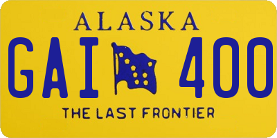 AK license plate GAI400