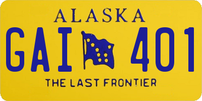 AK license plate GAI401