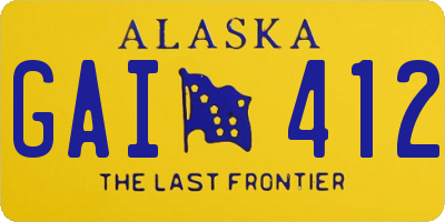 AK license plate GAI412