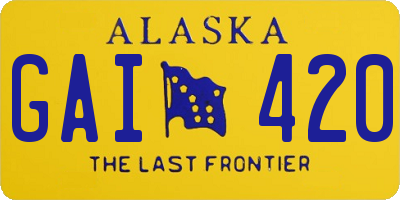 AK license plate GAI420