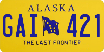 AK license plate GAI421