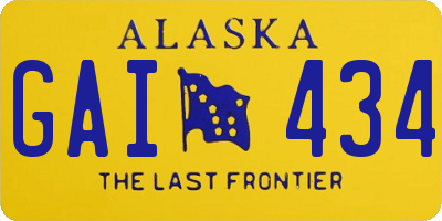 AK license plate GAI434