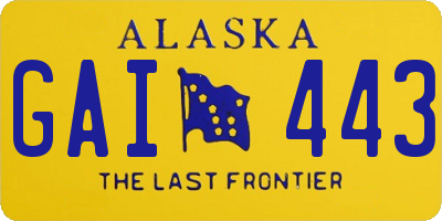 AK license plate GAI443