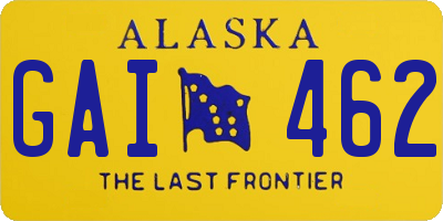 AK license plate GAI462