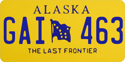 AK license plate GAI463