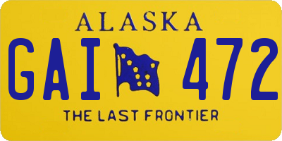 AK license plate GAI472