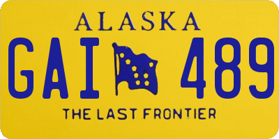 AK license plate GAI489