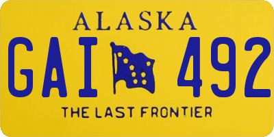 AK license plate GAI492