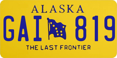 AK license plate GAI819