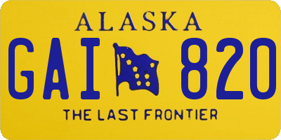 AK license plate GAI820