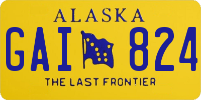 AK license plate GAI824