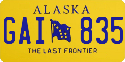AK license plate GAI835