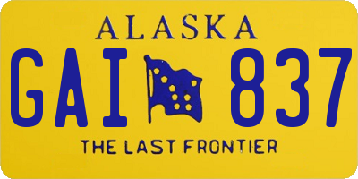AK license plate GAI837