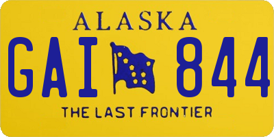 AK license plate GAI844