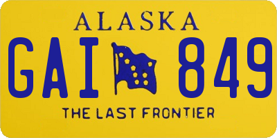 AK license plate GAI849