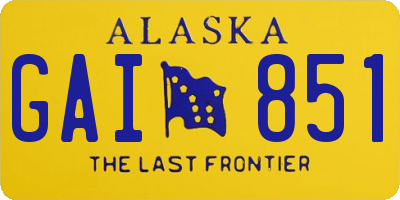 AK license plate GAI851