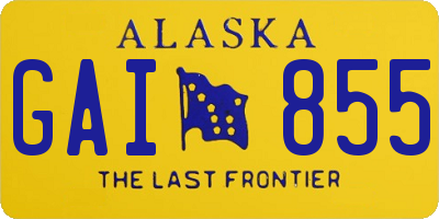 AK license plate GAI855