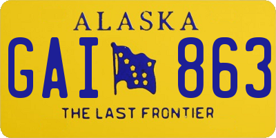 AK license plate GAI863