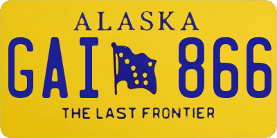 AK license plate GAI866
