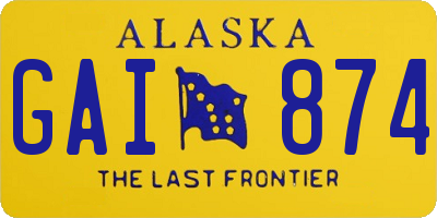 AK license plate GAI874