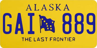 AK license plate GAI889