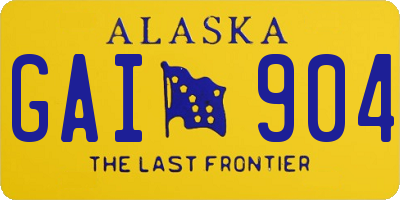 AK license plate GAI904
