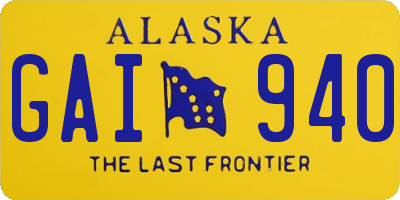 AK license plate GAI940