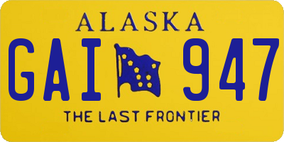AK license plate GAI947