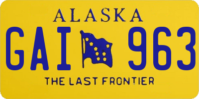 AK license plate GAI963