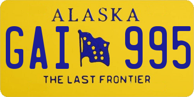 AK license plate GAI995