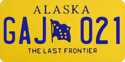 AK license plate GAJ021