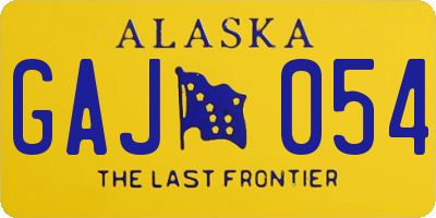 AK license plate GAJ054