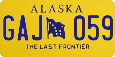 AK license plate GAJ059