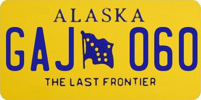 AK license plate GAJ060