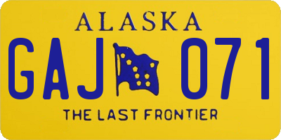 AK license plate GAJ071