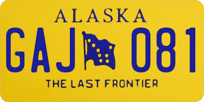 AK license plate GAJ081