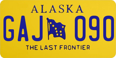 AK license plate GAJ090